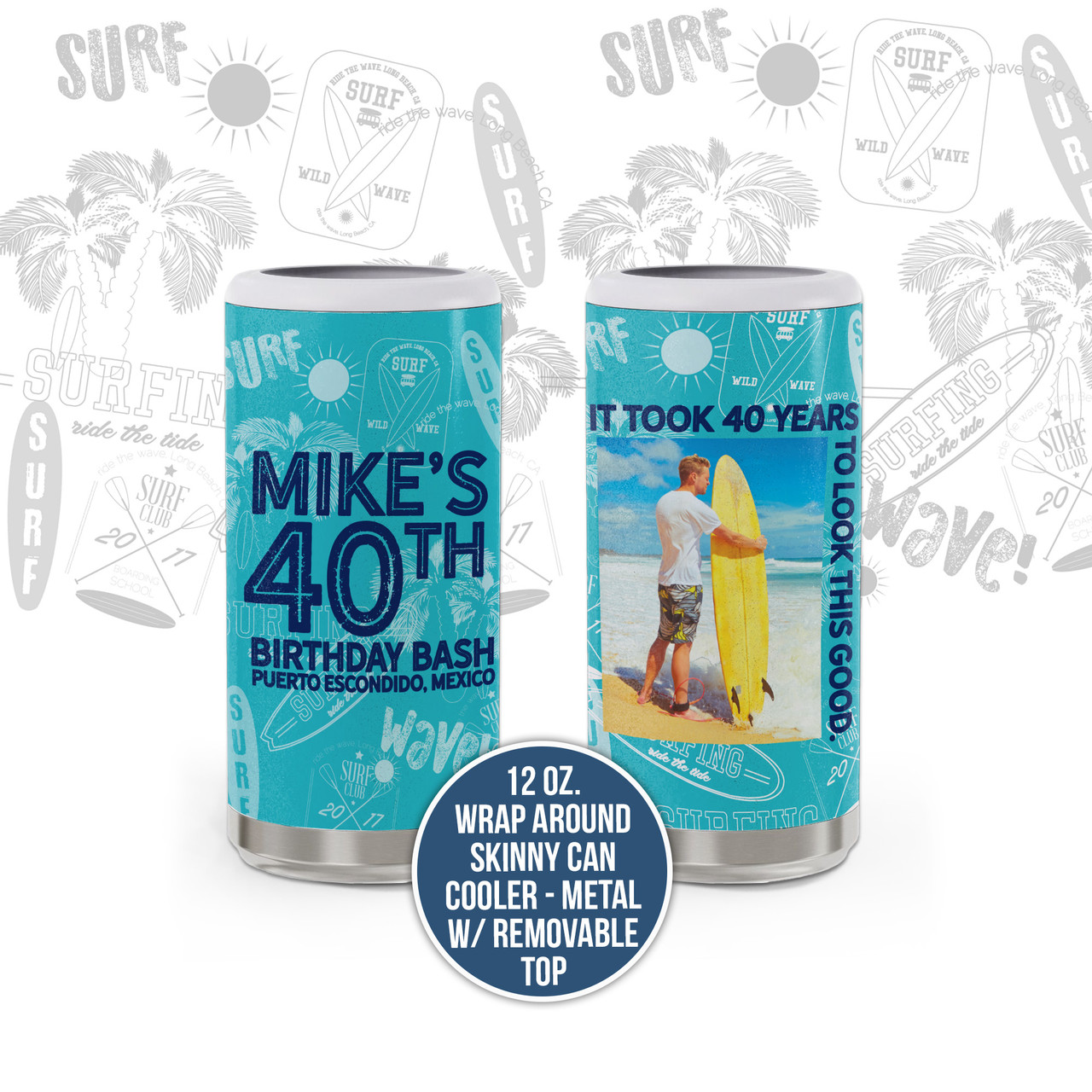 12OZ Sublimation Skinny Can Koozie