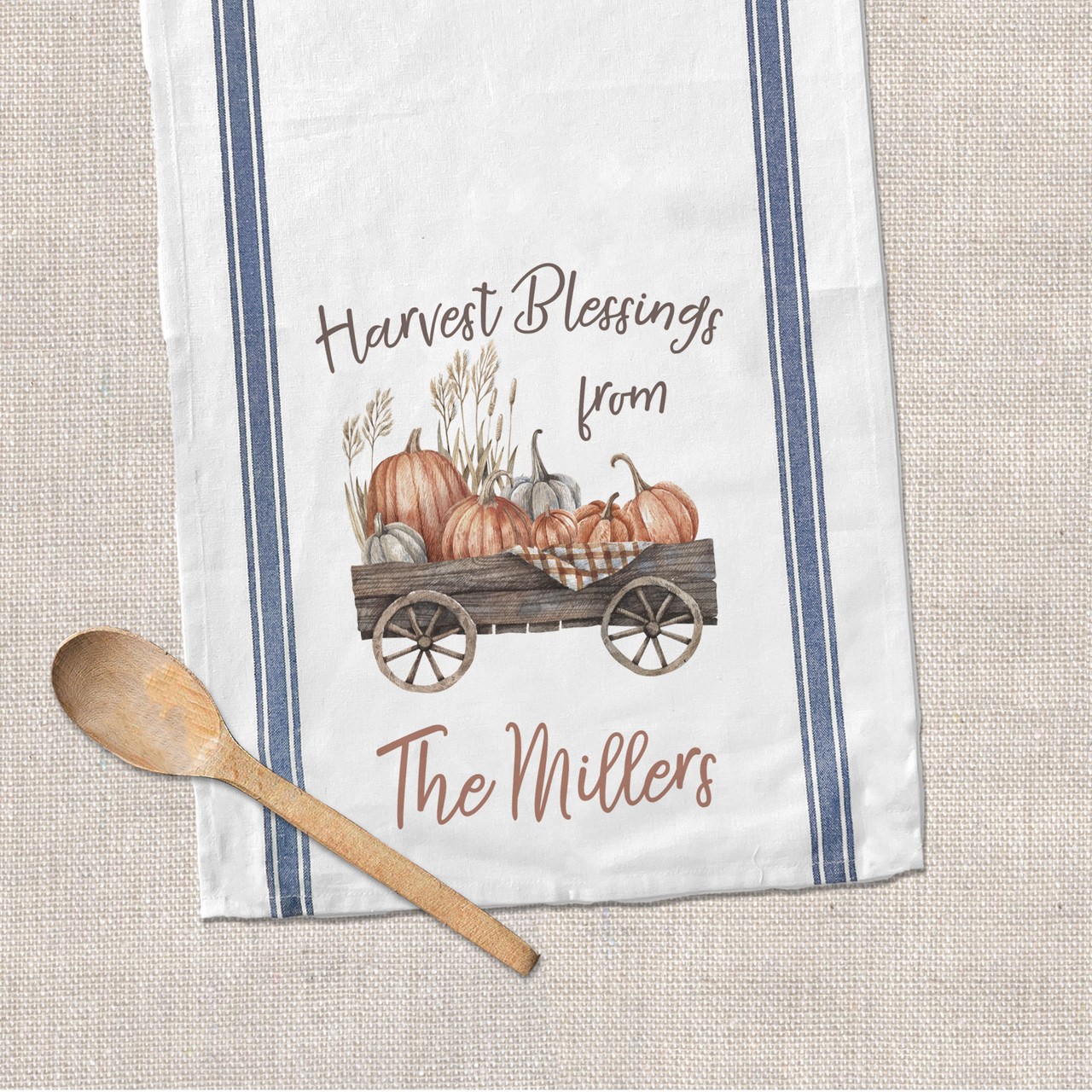 Farmhouse Kitchen Personalized Flour Sack Towel