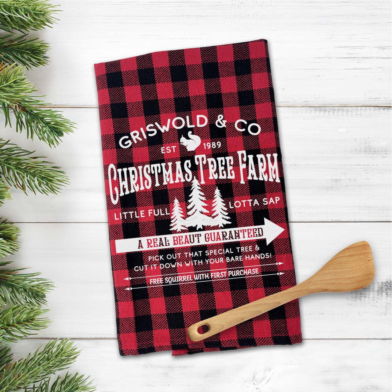 Christmas Tree Buffalo Plaid Red or Black Waffle Kitchen Towels – Anthem  Graphix