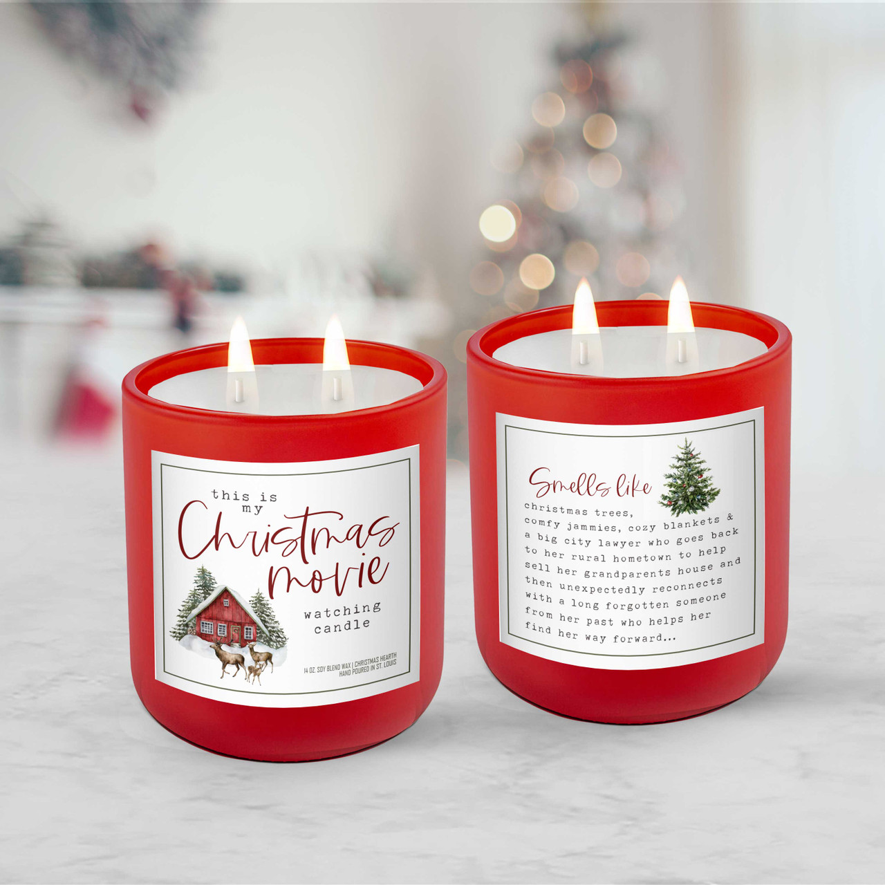 Christmas Movie Watching Candle Cranberry Red Matte Jar Christmas Soy Blend  Wax Candle Sweet Holiday Gift Candle for Family or Friends - Etsy