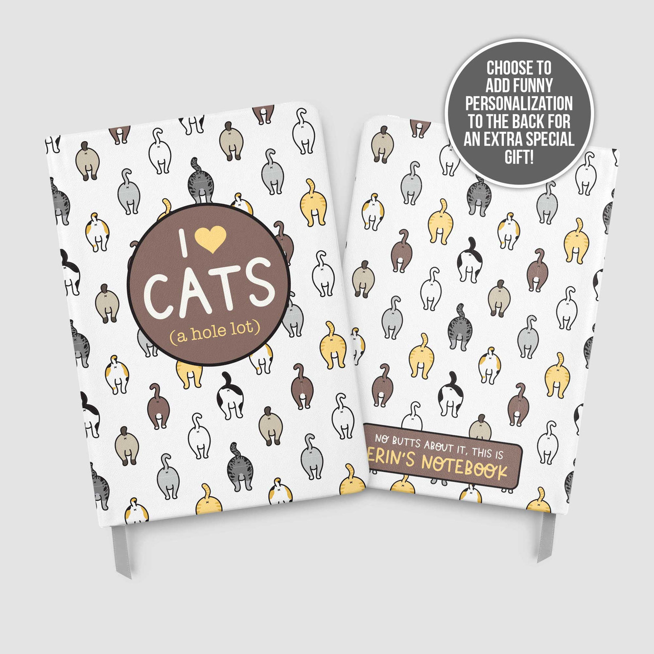 cat notebook, heart cats hole lot cat lovers large journal 100 lined pages  faux leather notebook gift