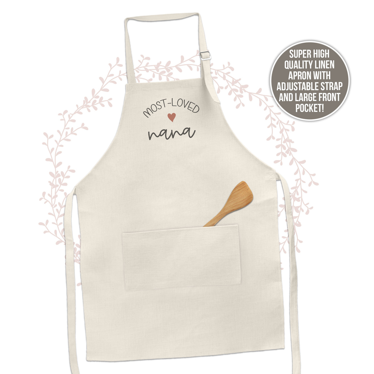 Moon's Best Mom Embroidered Apron 