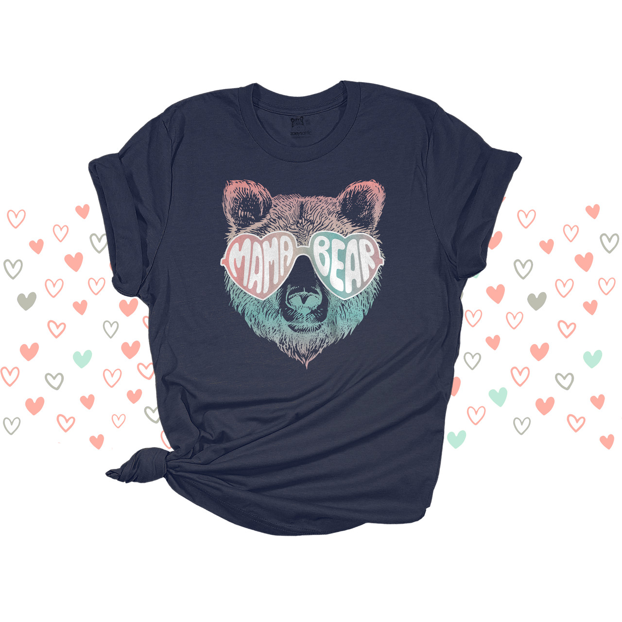 Retro mama bear funny face DARK Tshirt