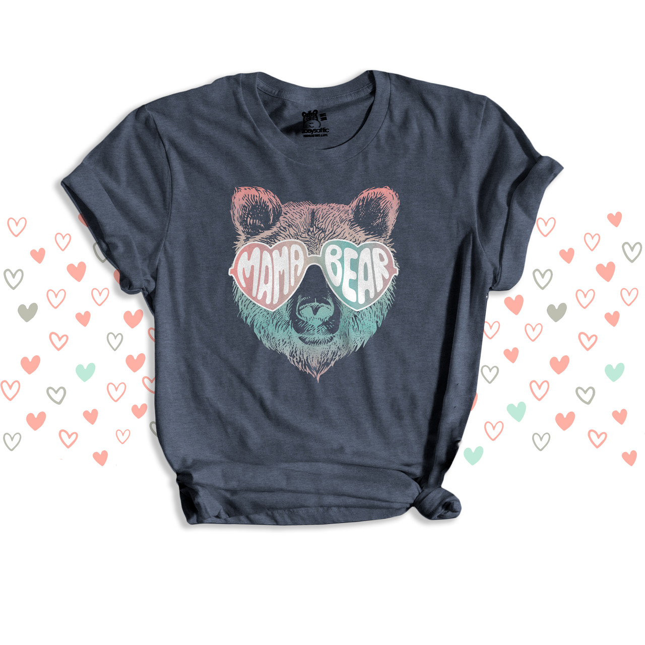 Retro mama bear funny face DARK Tshirt