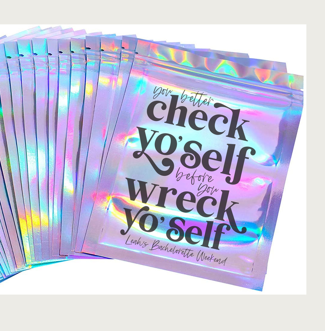 Camp Bachelorette Recovery Kit - Bachelorette Holographic Party