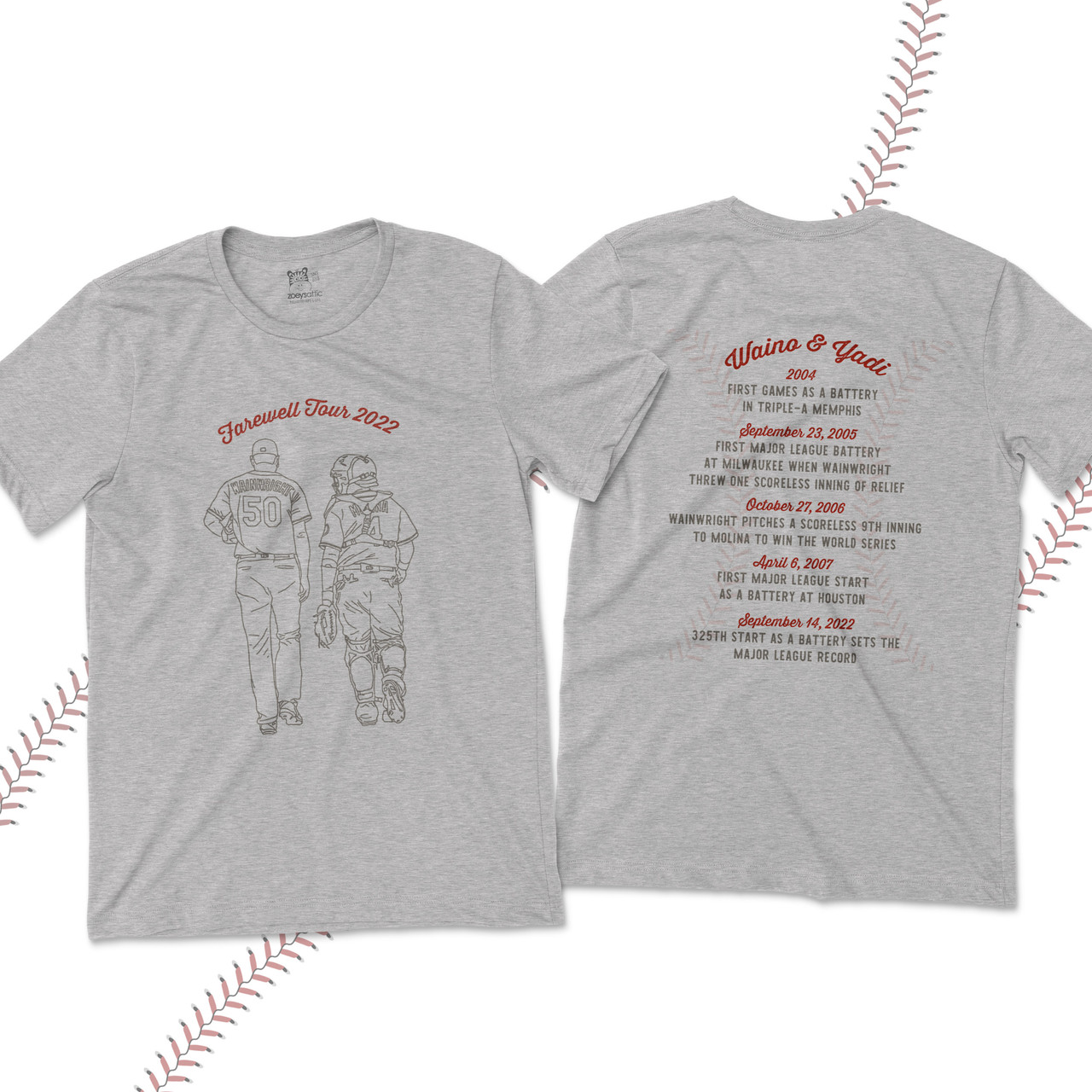cardinal baseball shirt, keepsake yadi waino farewell 2022 unisex