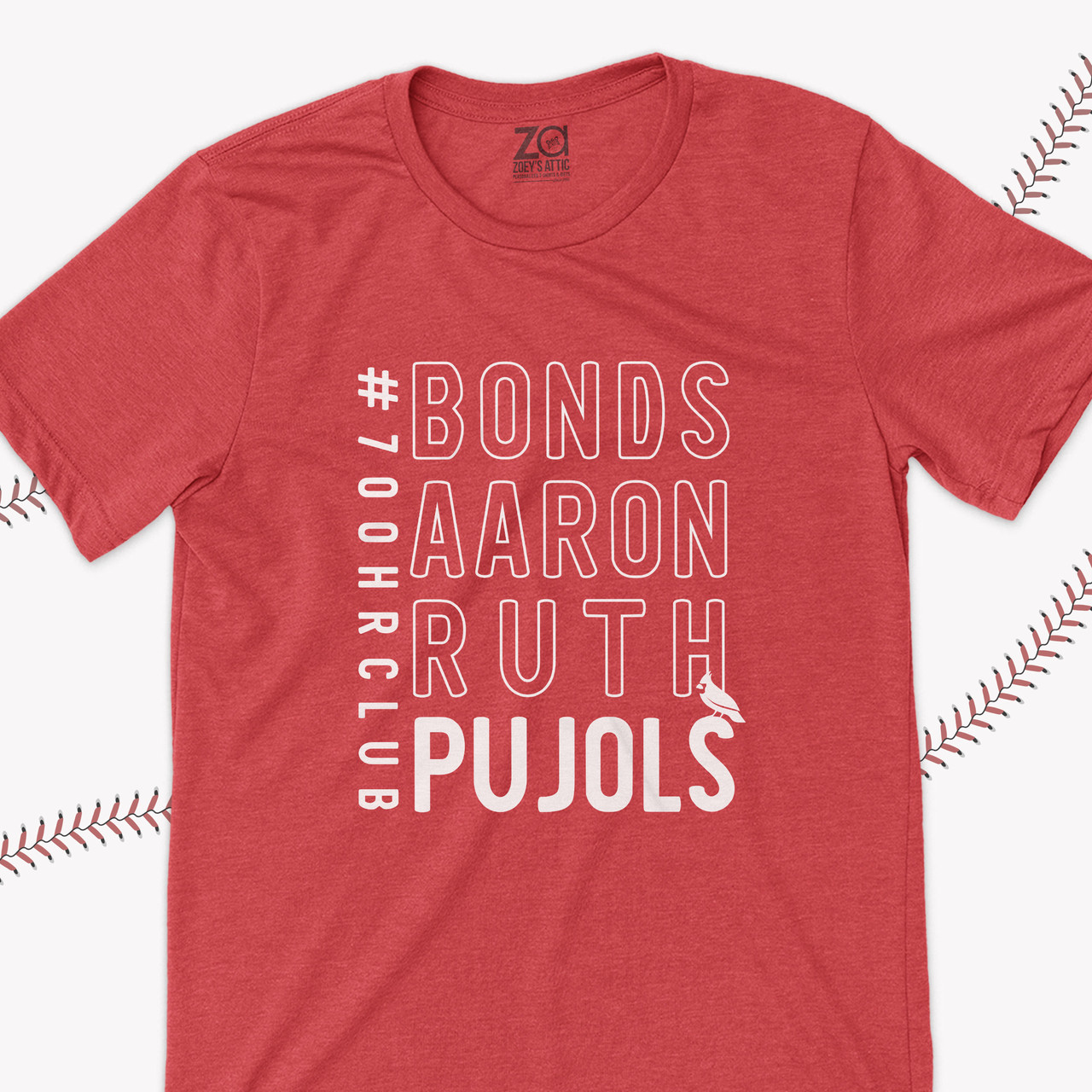 Zoey's Attic Pujols 700 Homerun Club Commemorative Unisex Dark Tshirt