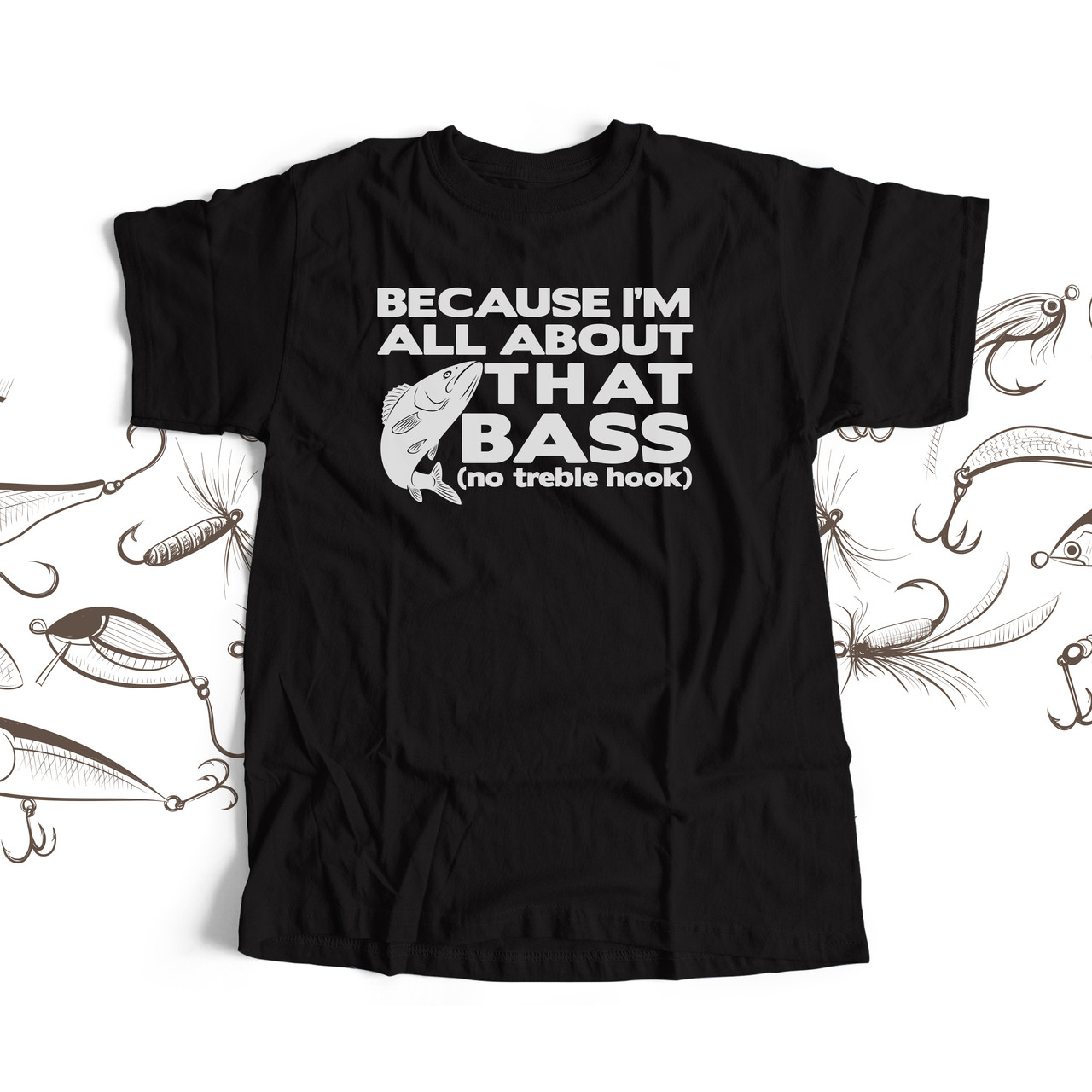 fishing shirt, parody all about that bass unisex dark tshirt