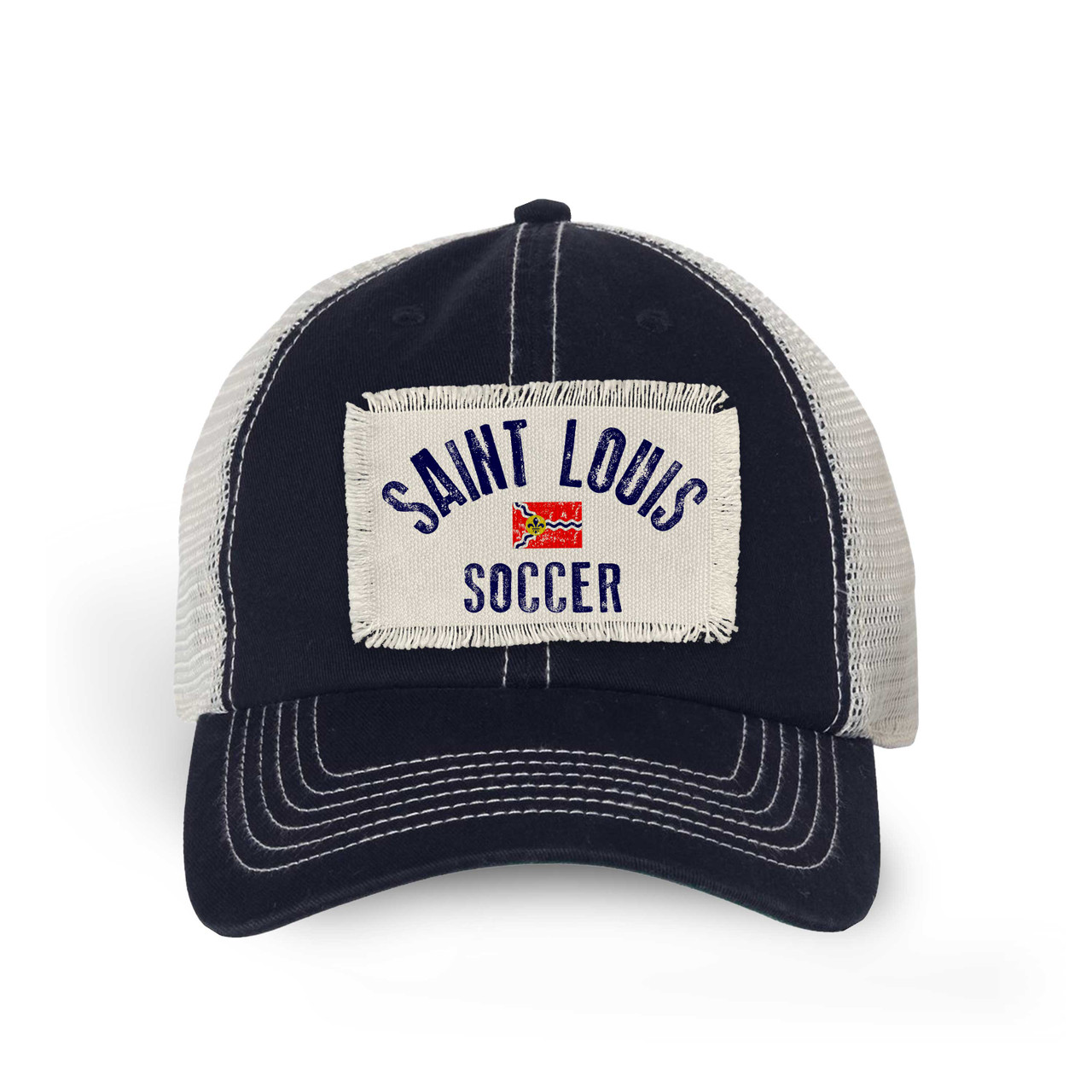 soccer cap, raggy patch st louis soccer city regular or trucker hat