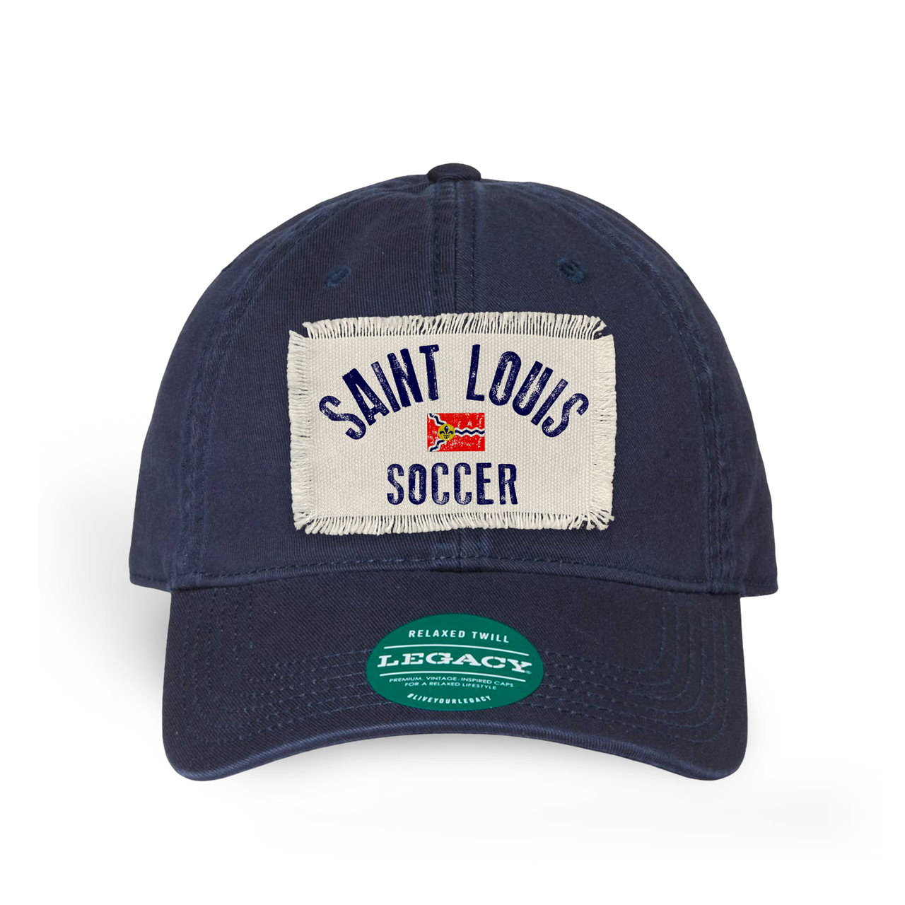 soccer cap, raggy patch st louis soccer city regular or trucker hat
