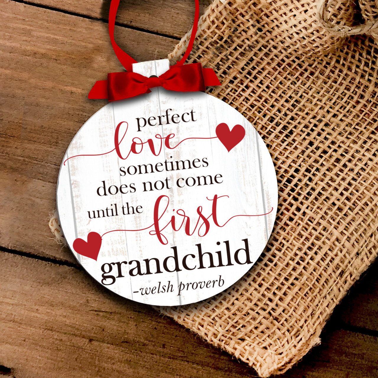 personalized Christmas ornament, perfect love grandchild grandparents ...