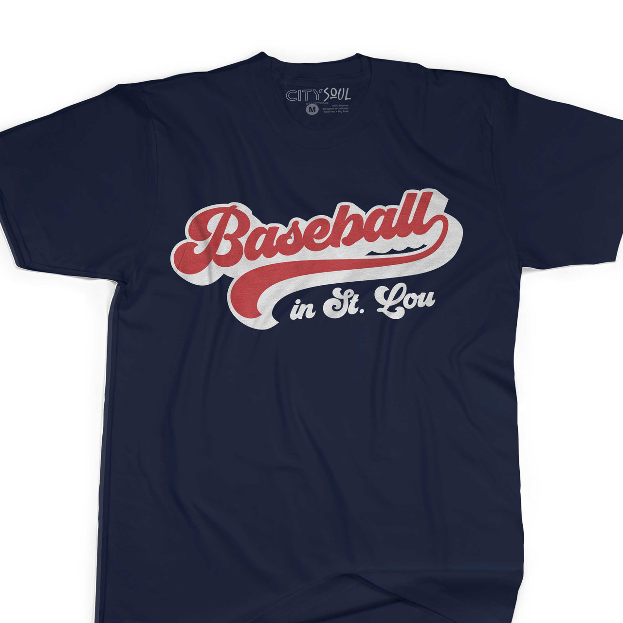 Baseball in St. Lou retro swoosh unisex Tshirt