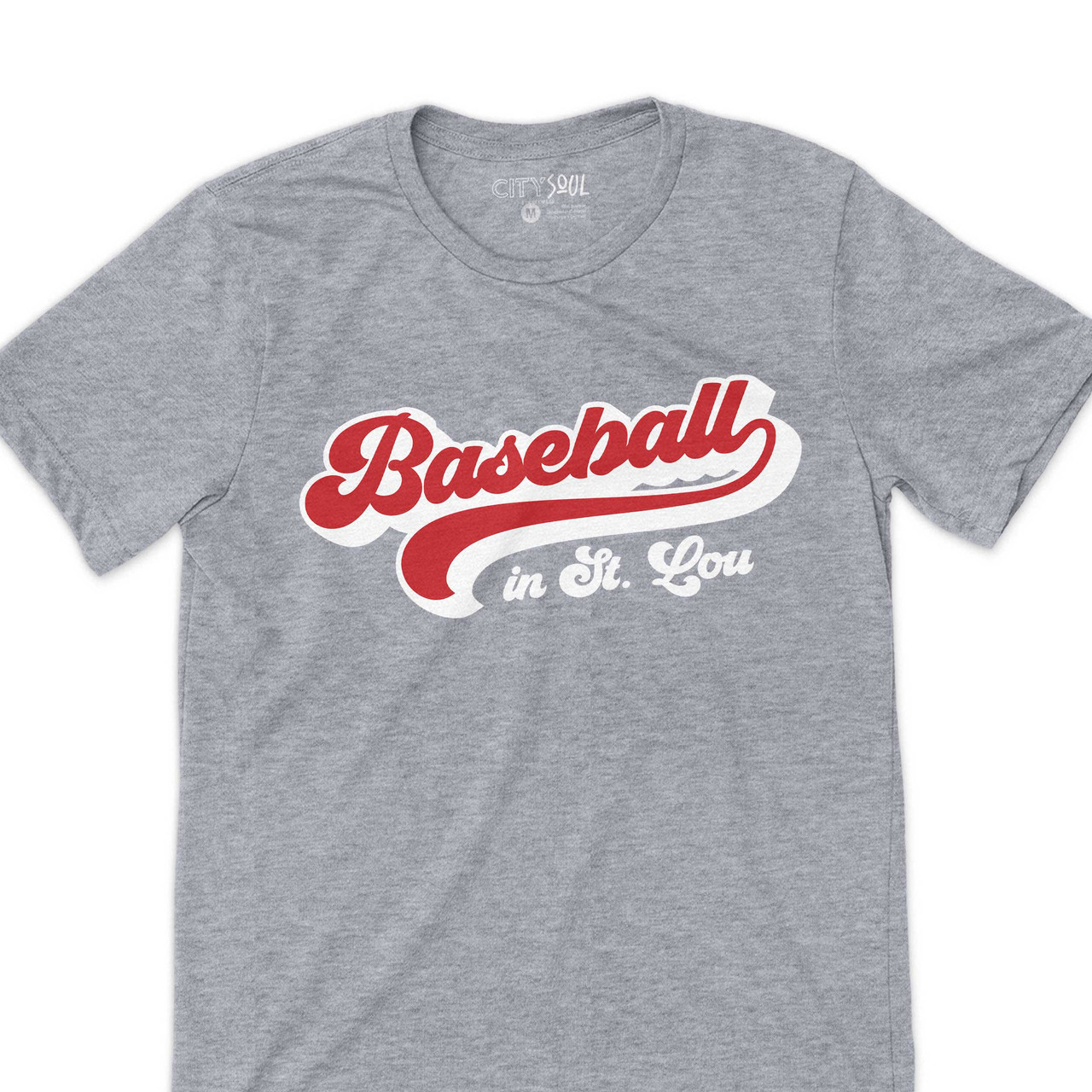 Baseball in St. Lou retro swoosh unisex Tshirt