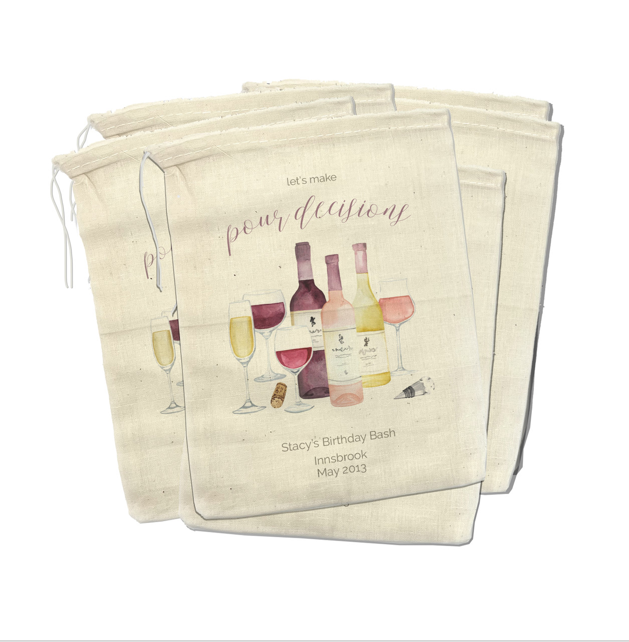 party favor kit, hangover recovery kit wine party favor