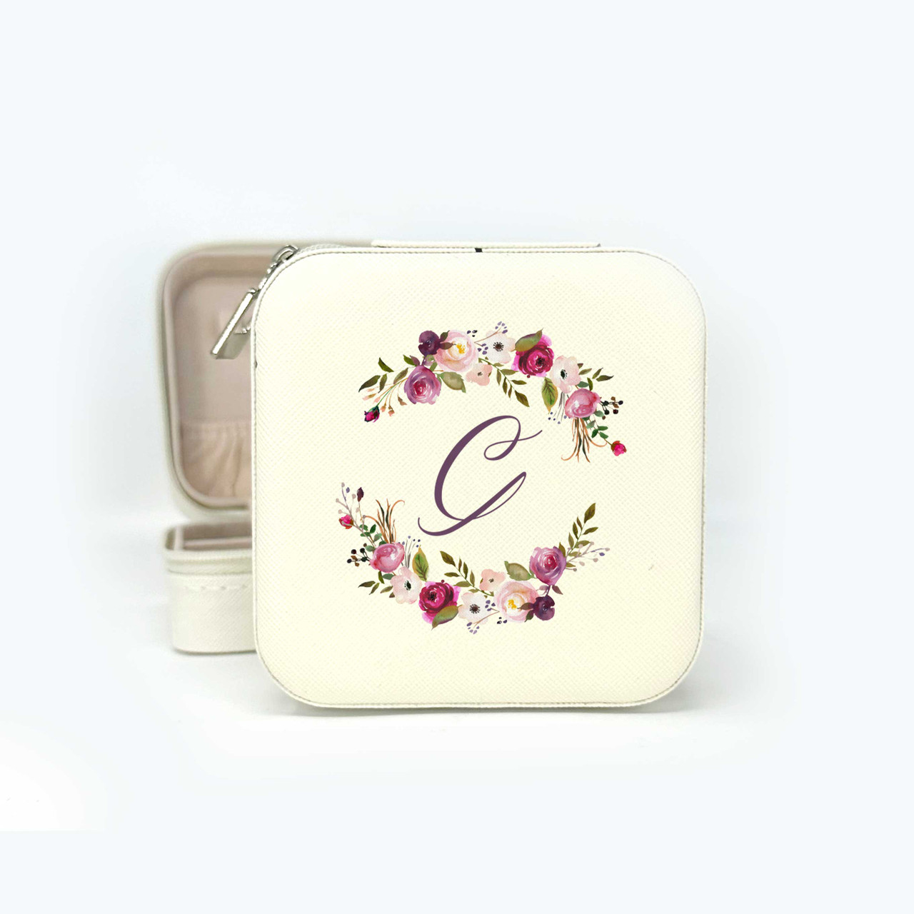 Personalized Jewelry Box Monogram Travel Jewelry Box 