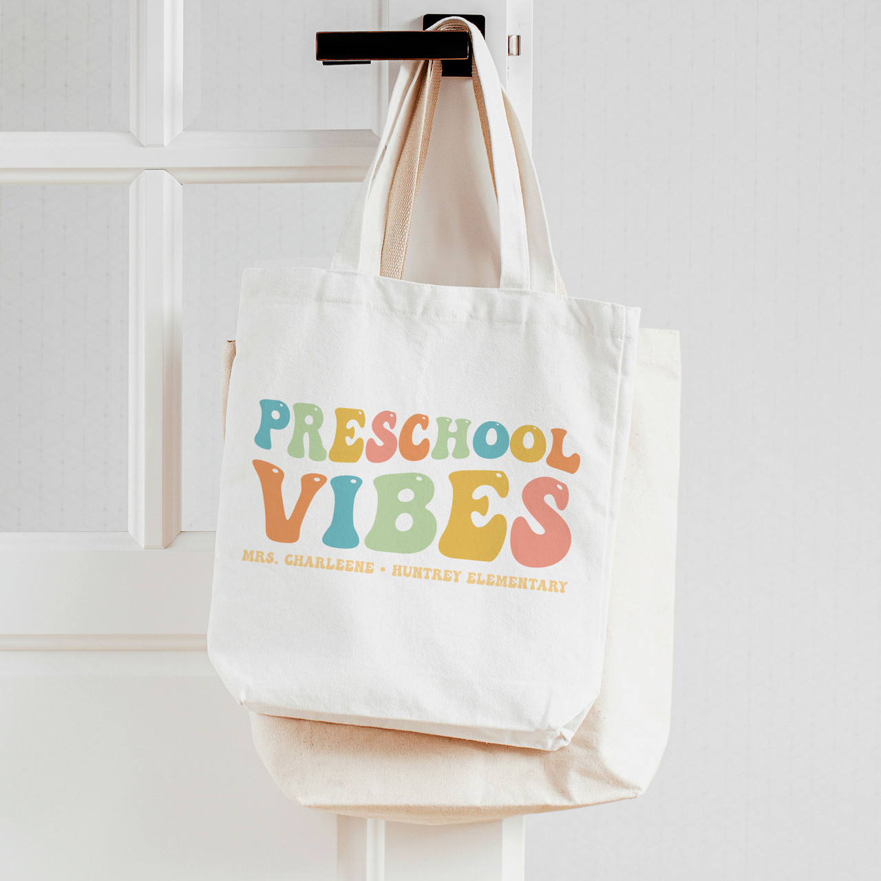 Back to store school tote bags