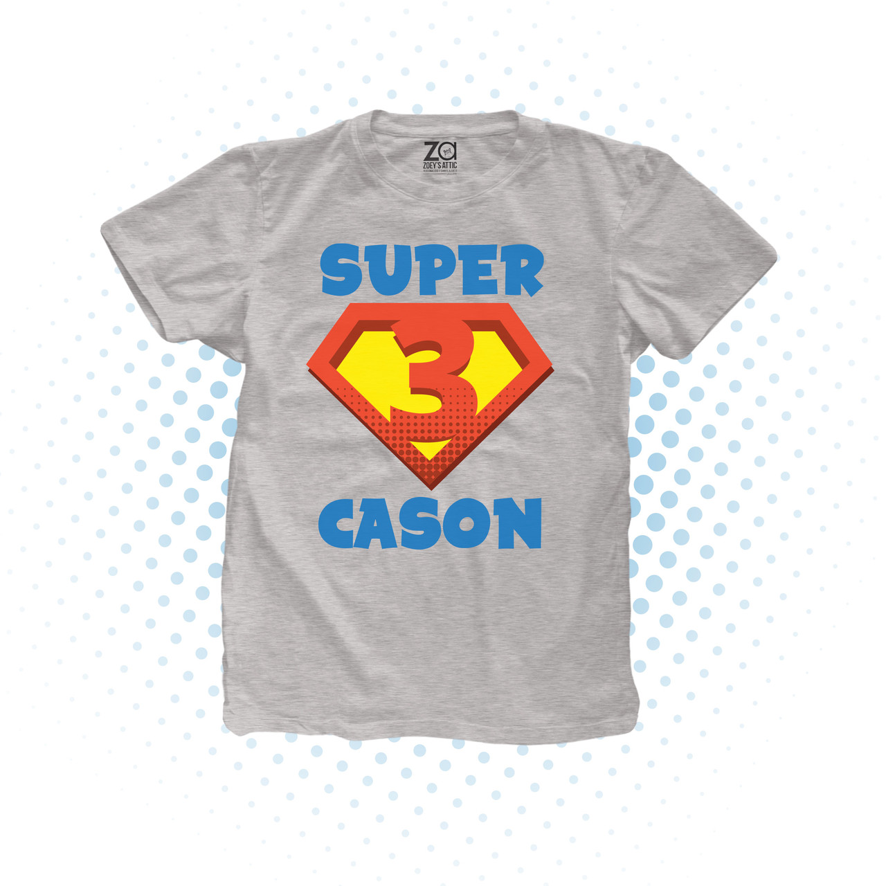 kids birthday shirts, super hero boy or girl superhero emblem