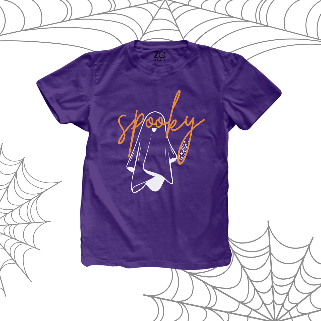 Halloween spooky ghost cursive text kids DARK Tshirt