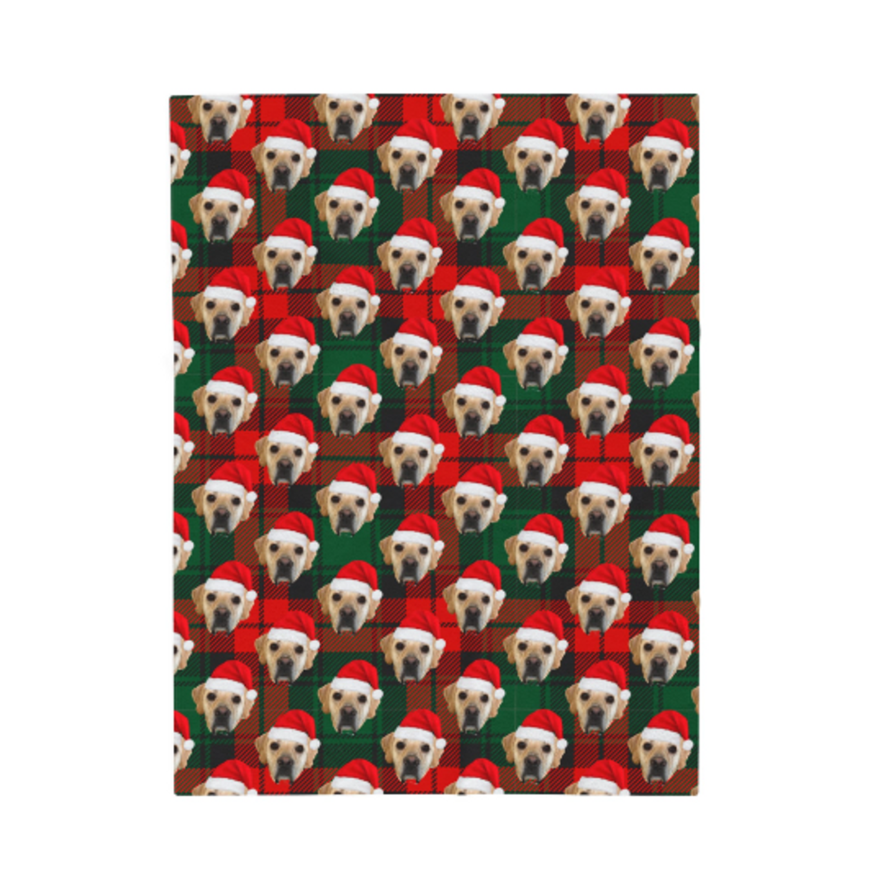pet photo blanket, christmas santa hat pet photo personalized blanket