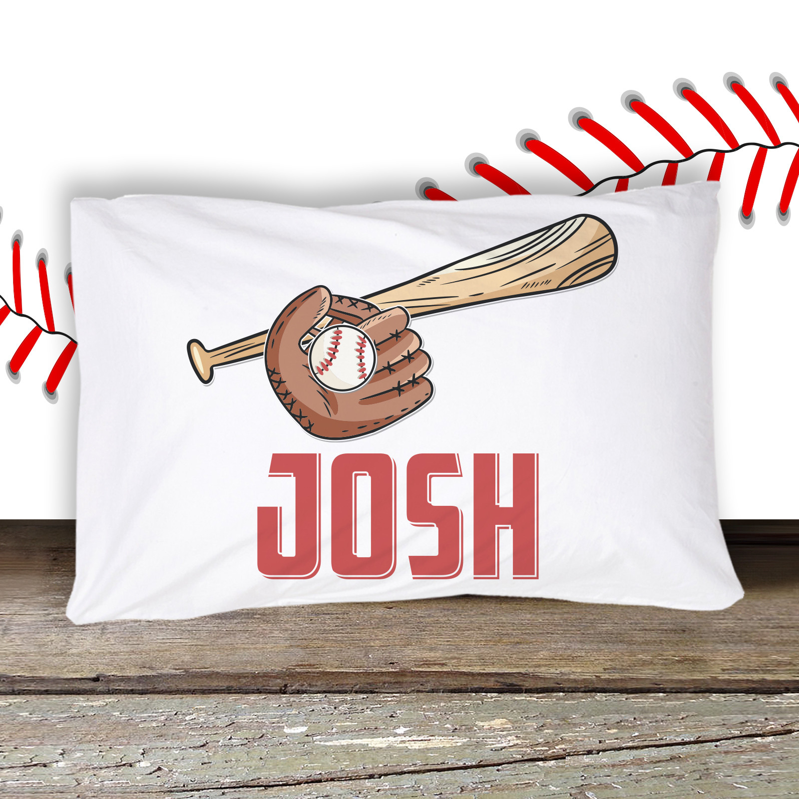 personalized kids pillowcase, baseball soccer basketball football golf