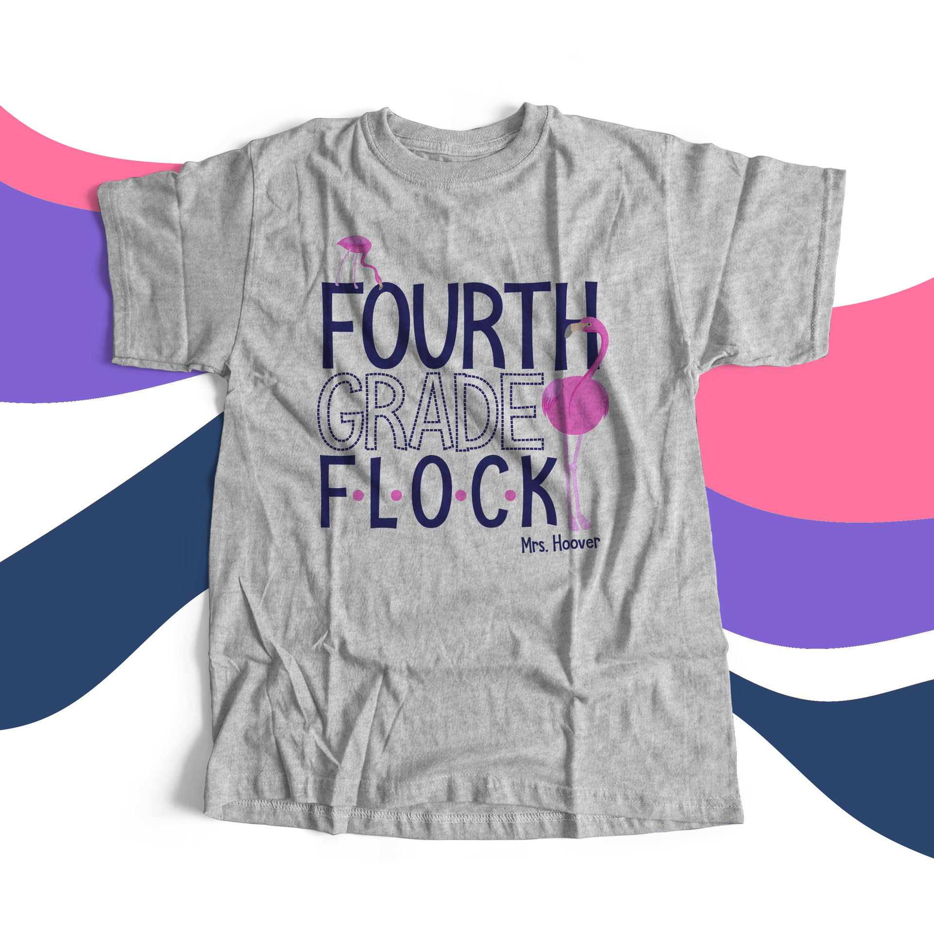 flamingo teachers shirt, pink flamingo flock back to school unisex tshirt