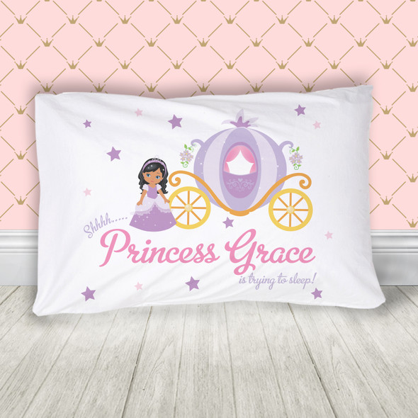 Princess and carriage personalized pillowcase / pillow