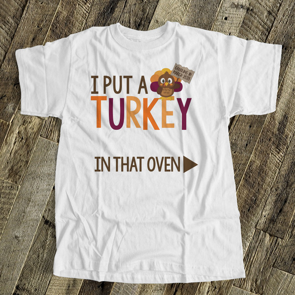 Thanksgiving shirt funny turkey in oven custom Tshirt 