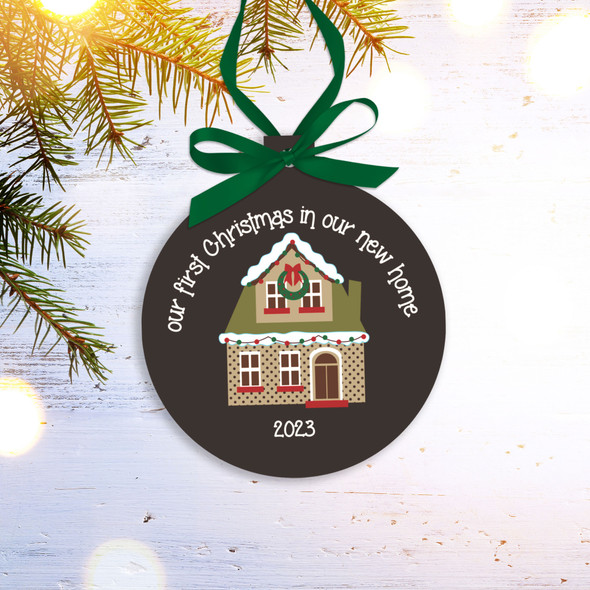 Holiday ornament new house first Christmas in new home personalized ornament