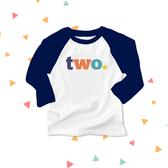 Birthday any age boy or girl pick your letter colors custom raglan shirt