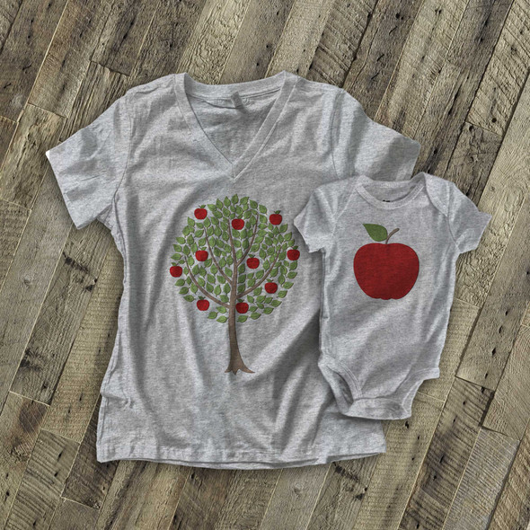 The apple doesn't fall far matching shirt gift set 
