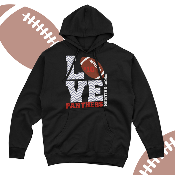 Football mom hoodie sweatshirt LOVE