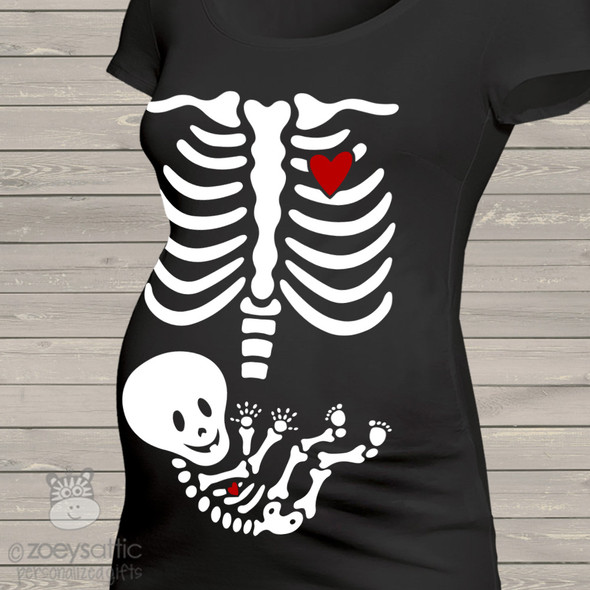 Halloween skeleton baby boy BLACK maternity top