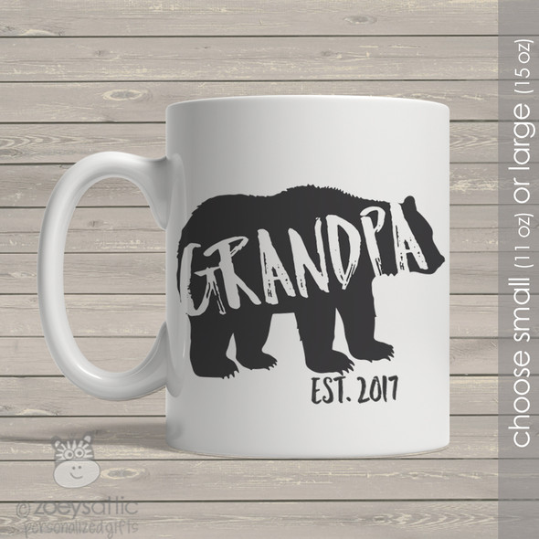 Grandpa established bear coffee mug