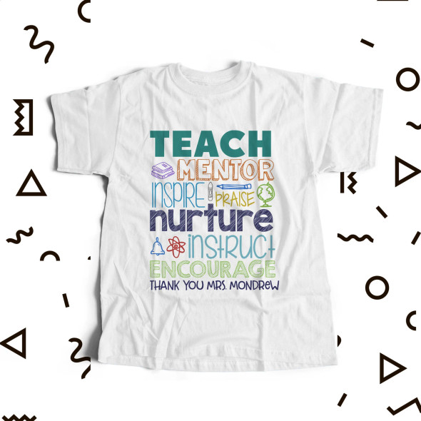 Teach mentor inspire womens Tshirt