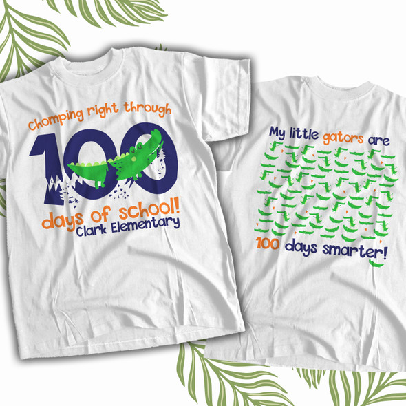 Teacher 100 days smarter gators Tshirt