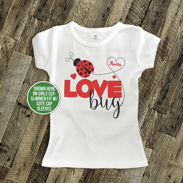 Valentine love bug childrens Tshirt