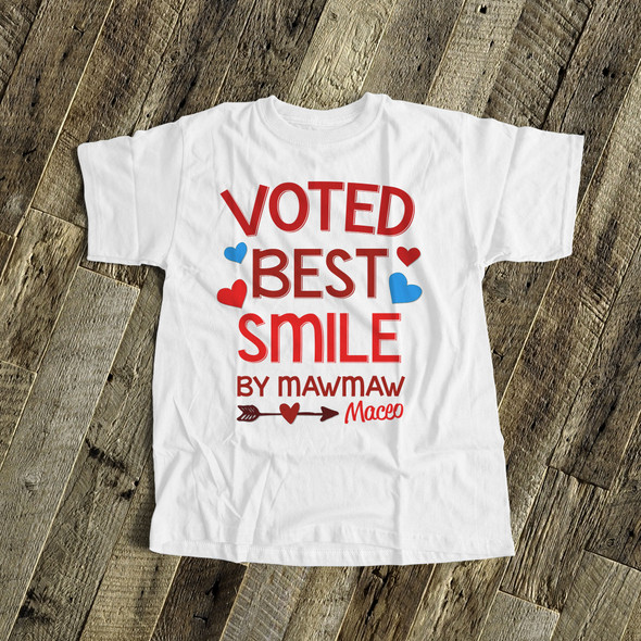 Voted best smile personalized Tshirt