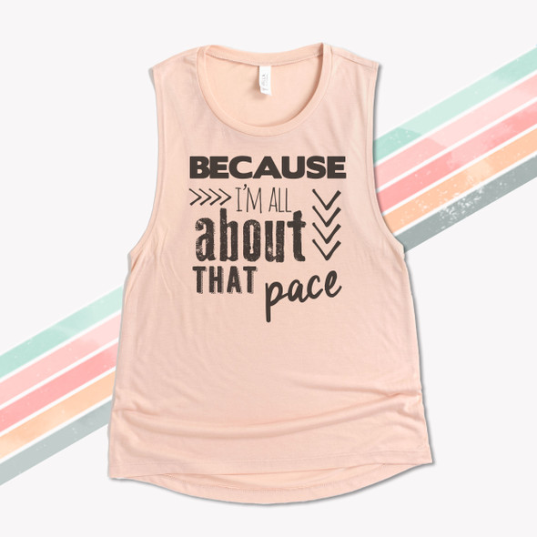 Running all about that pace bella 8803 muscle tank top