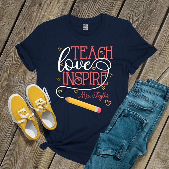 Teach love inspire DARK shirt