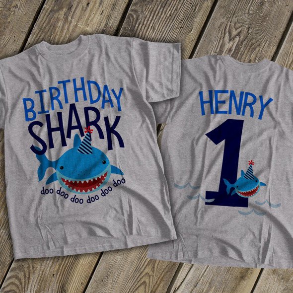 Birthday baby shark first birthday Tshirt