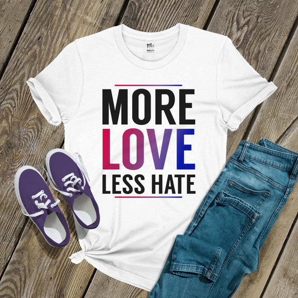 Pride more love less hate unisex Tshirt