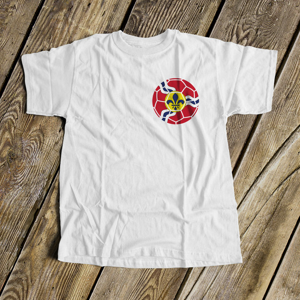 Soccer Saint Louis flag unisex Tshirt