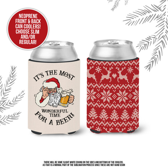 Christmas holidays most wonderful time for a beer can coolie