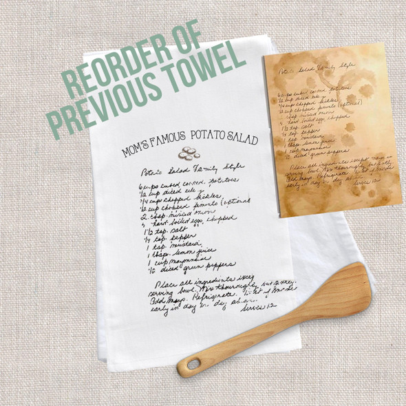 Reorder Previously Printed Tea Towel