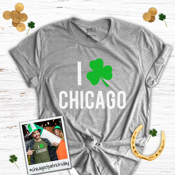 St. Patrick's Day I shamrock Chicago adult unisex DARK Tshirt