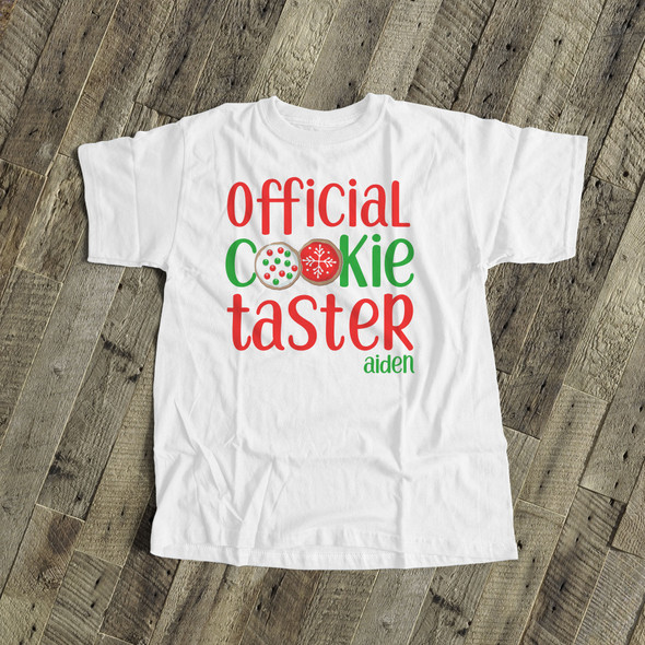 Christmas official cookie taster personalized Tshirt