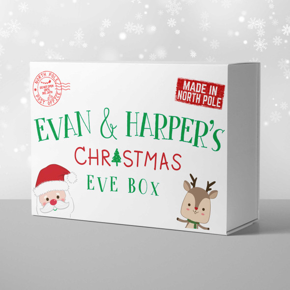 Christmas eve kids personalized treat box