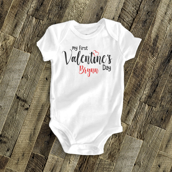 Valentine's Day baby's first bodysuit or Tshirt