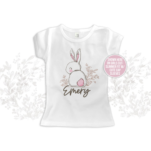 Easter girl sweet bunny pink cottontail Tshirt