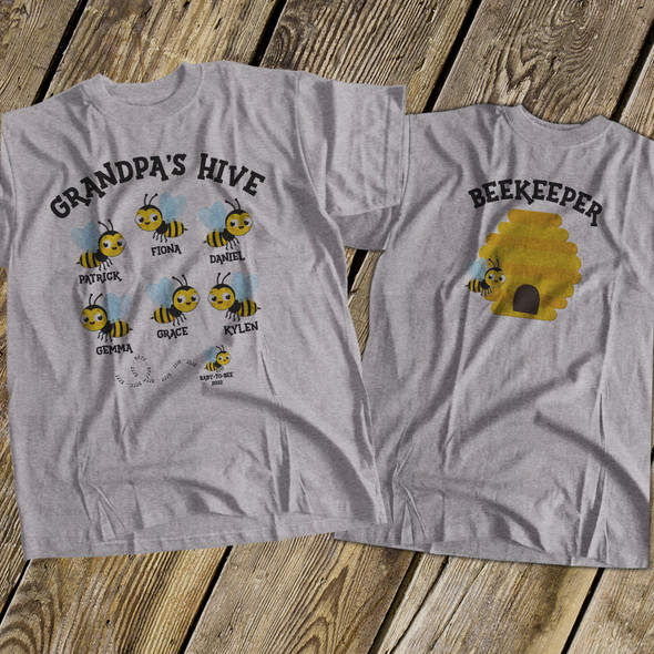 Grandpa shirt beekeeper hive grandpa personalized Tshirt